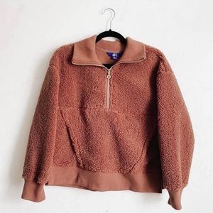 Rose color Sherpa Pullover